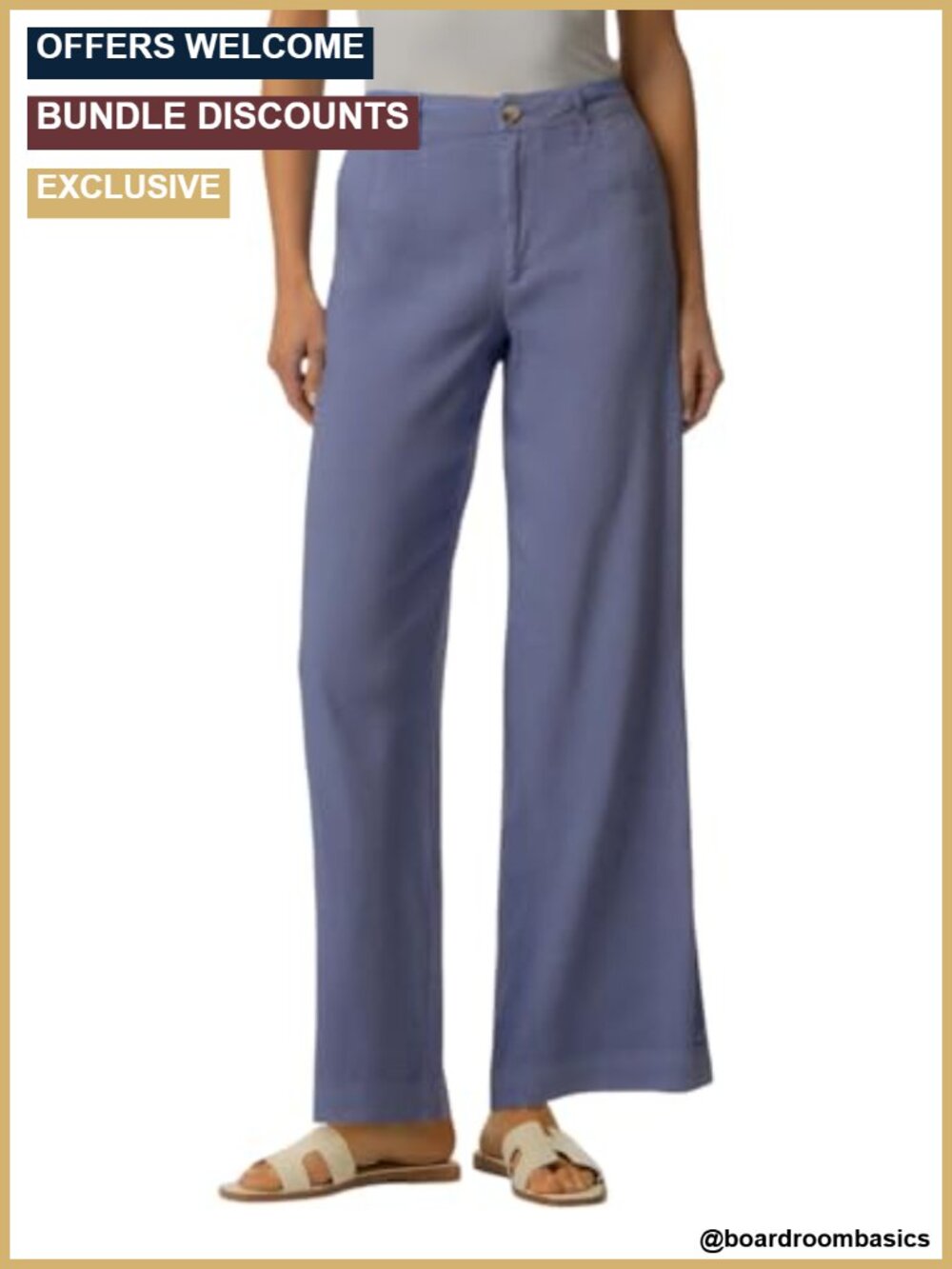 High Rise Wide Straight Leg Linen Blend Jeans Pleated Front Stretchable